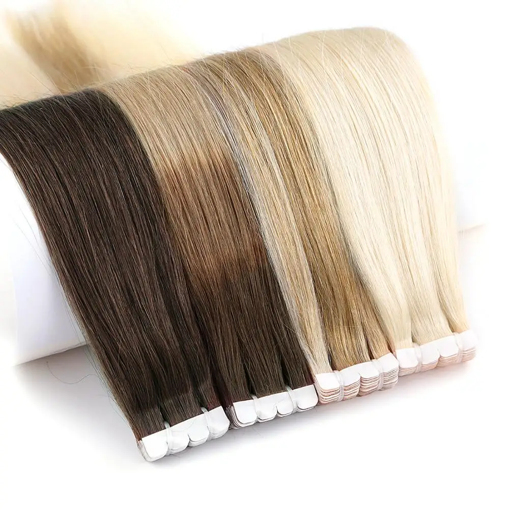 
K.SWIGS 100% European Tape in Human Hair Straight Remy Injection Balayage Cuticle Human Tape Hair Extension 