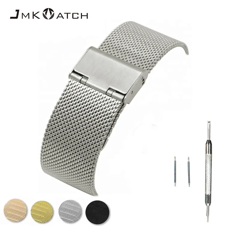Stainless steel quick release watch band 06 mesh ordinary buckle watch strap for CK DW SEIKO CASIO CITIZEN watch