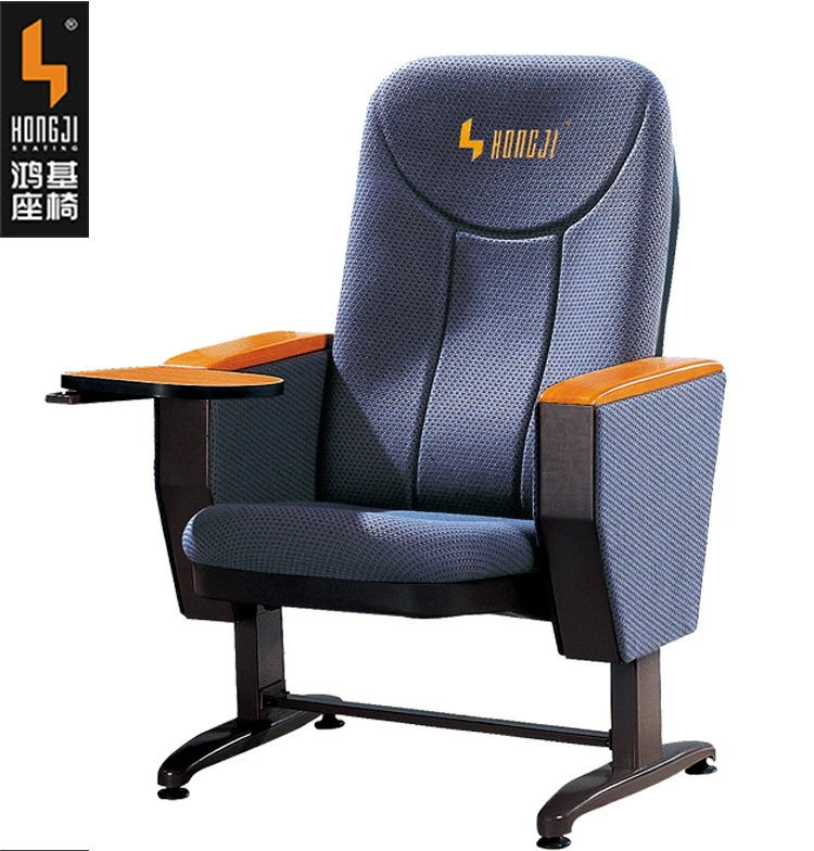 Bule 5-seater Ergonomic Lecturer Hall Chair, Upholstered Auditorium Seat for Conference Center