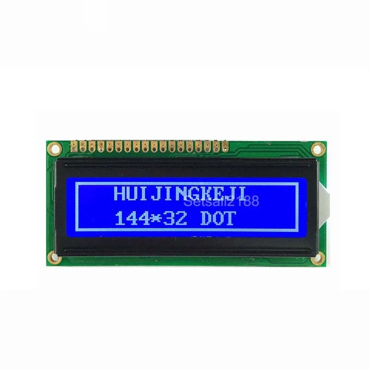 Micro 14432 144X32 lcd display LCD14432ZWA STN Graphic ST7920 SPI serial 3.3v 5v size 80x36mm Compatible WG14432B