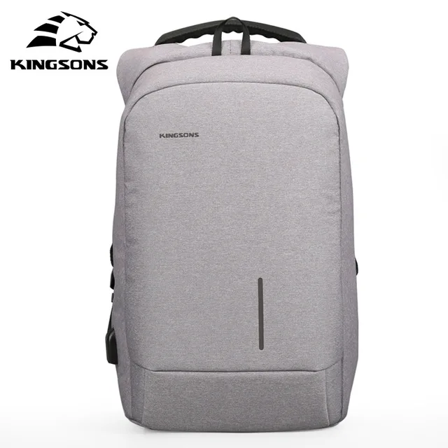 Kingsons hot selling wholesale waterproof antitheft laptop backpack men anti theft laptop bag with usb charger port