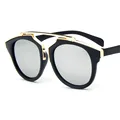 Oculos De Sol feminino The New Haleinatong Sunglasses Women Retro Reflective Sunglasses Color Film Free Shipping