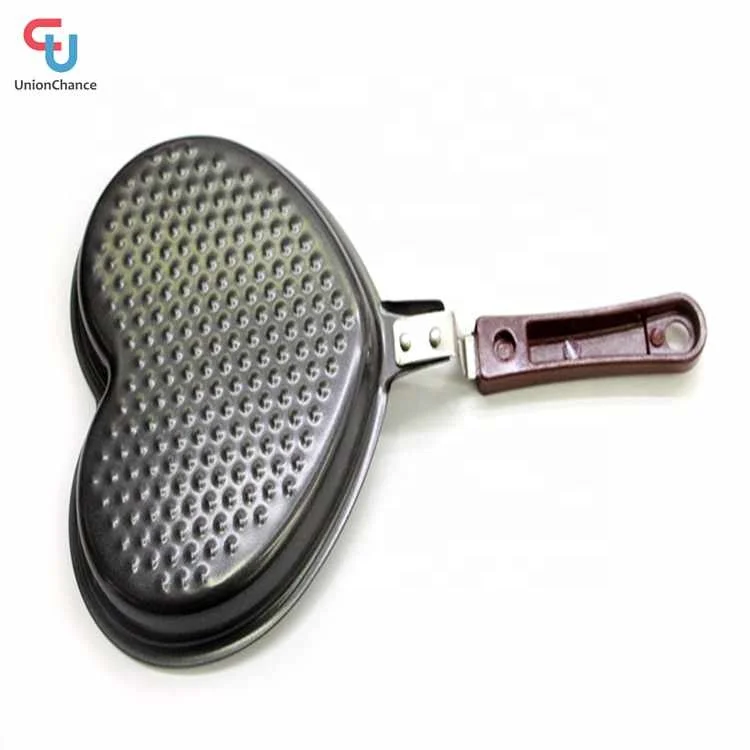 Non-stick Carbon Steel Heart Shape Pancake Pan Fry Pot Kitchen