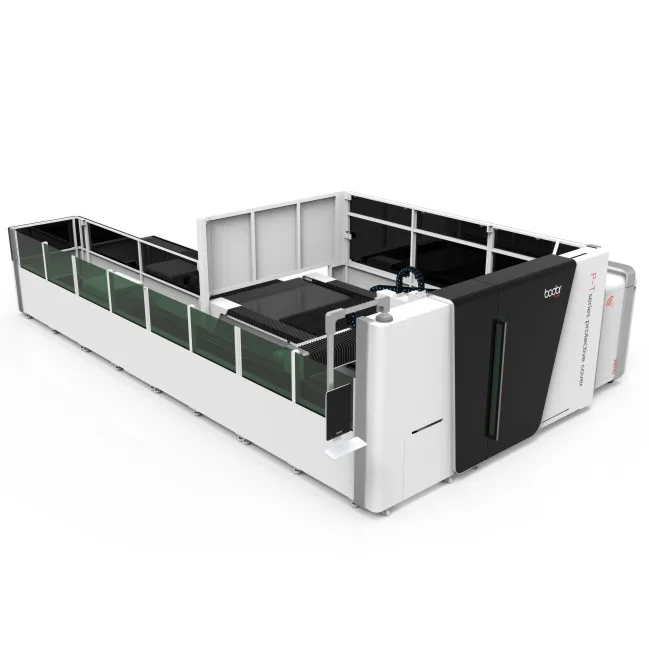 PT Series steel tube and flat cutting fiber machine cnc low price