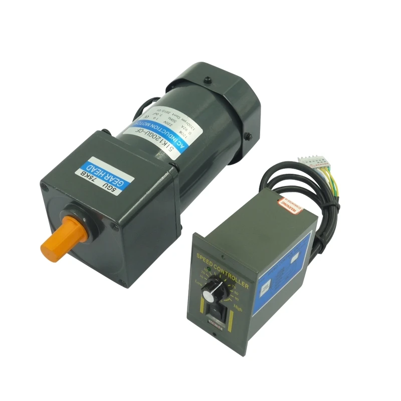120W High Torque 220V 100RPM 500RPM AC Gear Speed Adjustable Motor