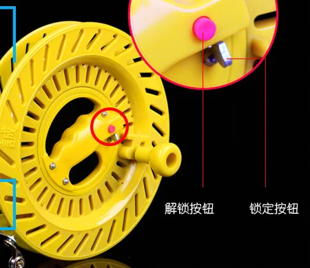 Professional 20-28cm ABS Kite Wheel Reel With Flying Thread