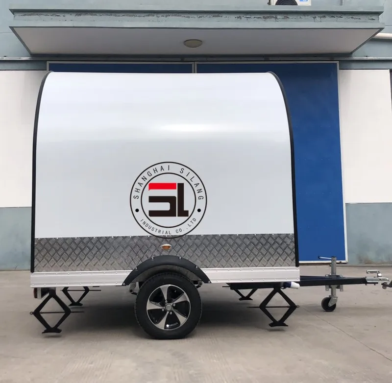 new kiosk double sale window Food trailer For Sale Arc-shaped roof lightweight and convenient mobile food truck for making fried