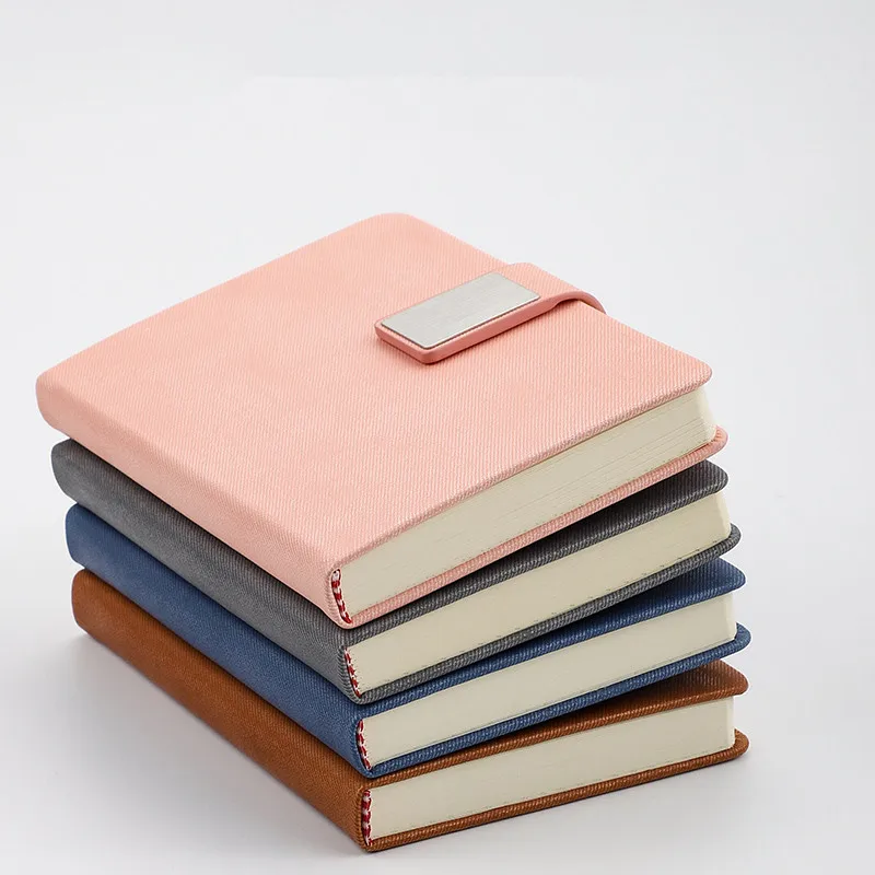 Fashion PU leather school stationery cute notebook diary hard cover business office pocket diary with magnetic buckle