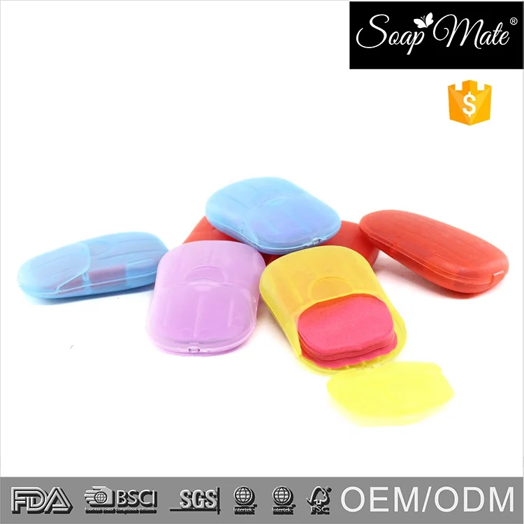 OEM/ODM натуральные органические дорожные портативные диспенсерные мини-листы ароматизированного бумажного мыла для рук