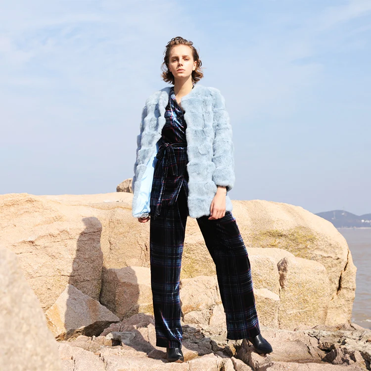 High Quality 100% Real Rex Fur Coats Luxury Oem Service Newly Fur Inner Lining Coat Oem Odm Fur Coats