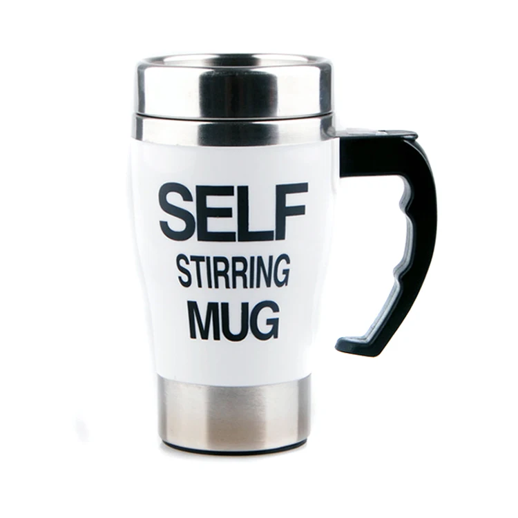 
Wholesale Lazy 350ml Double Insulated Self Stirring Coffee Mug Cup with AAA Batteries 