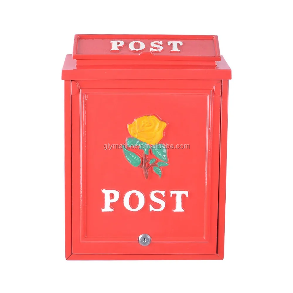 ROSE WALL MOUNTED CAST ALUMINIUM MAILBOX