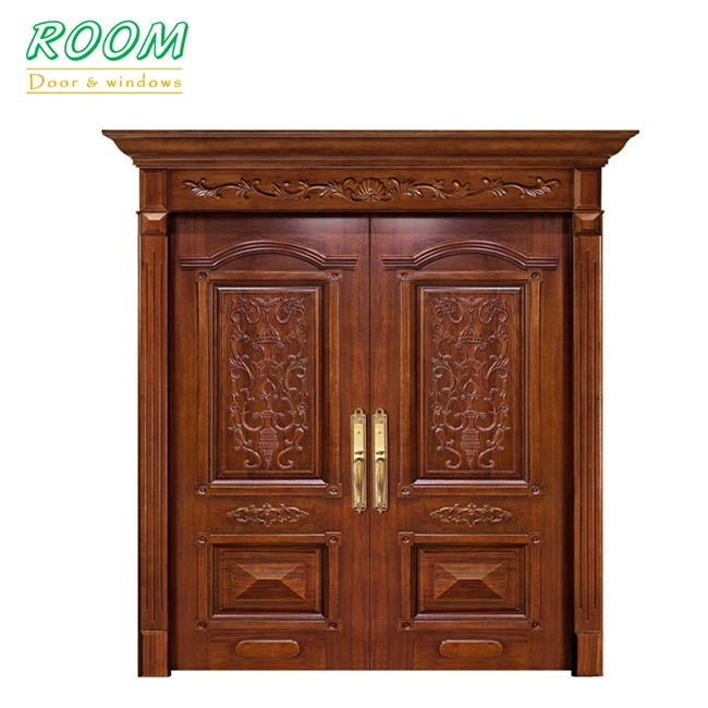 Exterior malaysia teak wood main door frame designs vinyl door covering