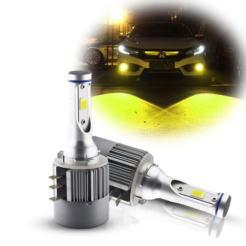 
3000K Gold light H15 LED Headlight Bulb 12V CANBUS For Volkswagen Audi BMW Mercedes For Headlight High Beam 