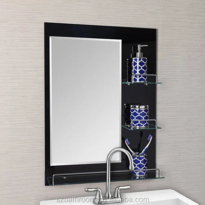 Customized Wall Mounted Bathroom Smart Mirror With Glass Shelf