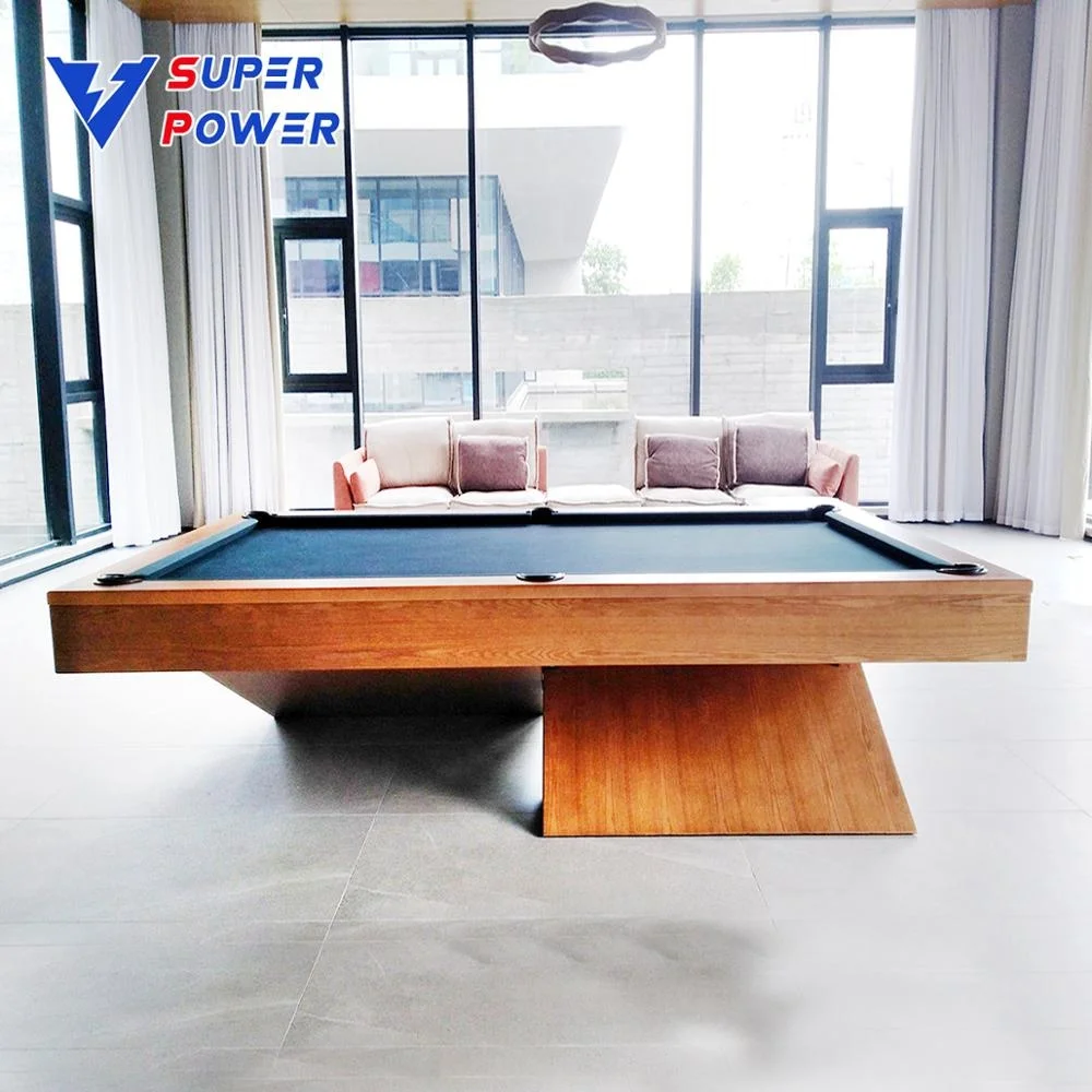 2021 Hotsale natural oak wood ultra modern 7ft home use slate pool table with dining on top