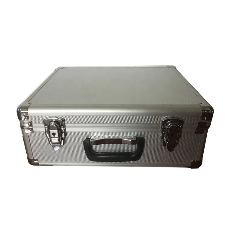 Customized aluminum case with silver diamond pattern surface