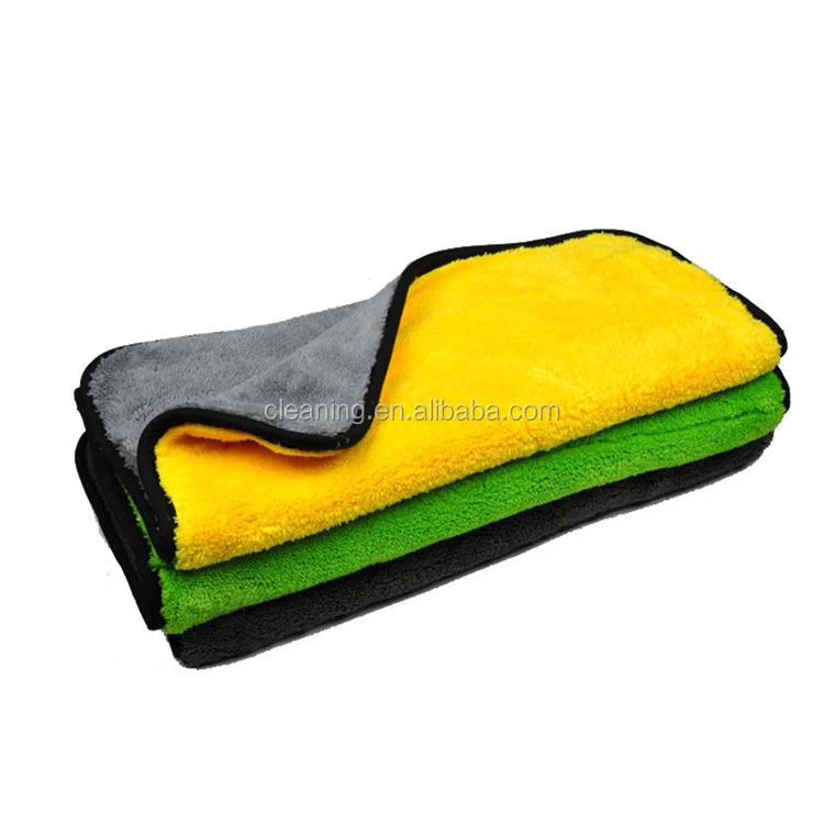 Streak free super absorbent polishing car wash micro fiber yellow duster cloth