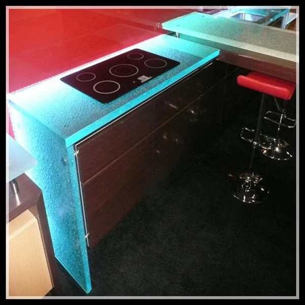
High gloss antique prefab luxury kitchen islands 