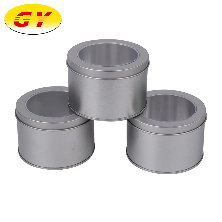 New high quality food gift wrap gold round metal tin can