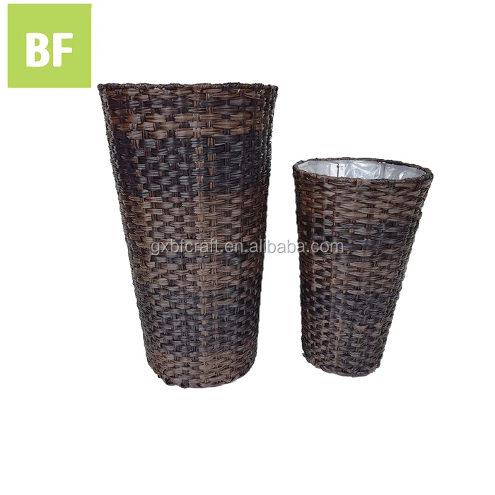 Handmade Rattan Large Plant Pots Planters Indoor Outdoor Garden Tall Plastic Planter Pots rattan basket