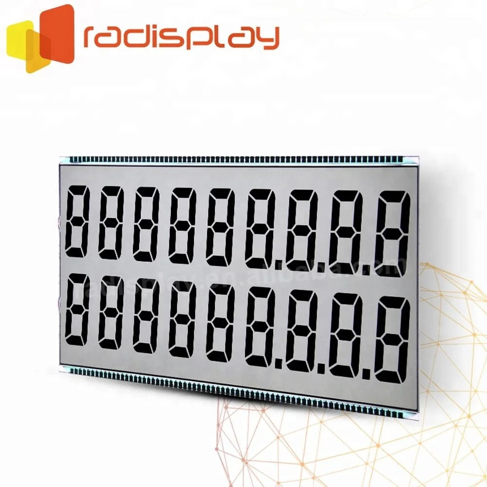 Custom Segment Transflective Fuel dispenser 50-pin Lcd display
