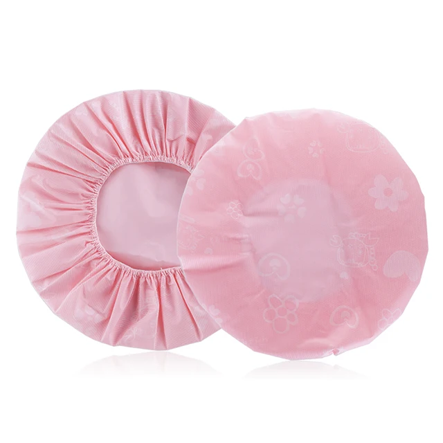 Lameila Microfiber Double Layers Shower Cap Elastic Reusable Bathing Pink Shower Cap waterproof Shower Cap Custom LogoC0822