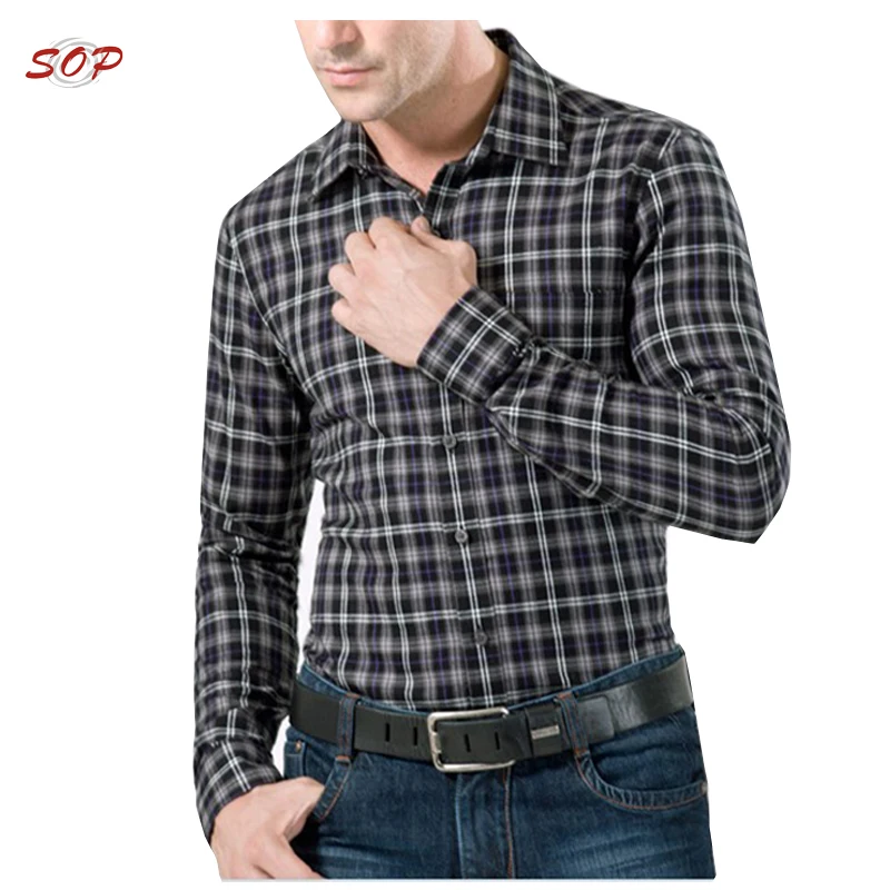 New arrival fashion model plaid polo official shirts for men china manufacturer