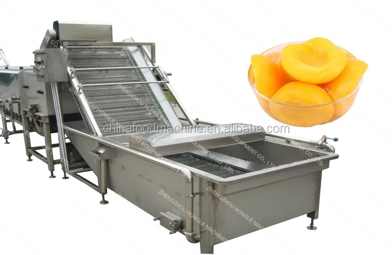stainless steel yellow peach pitter washing peeling