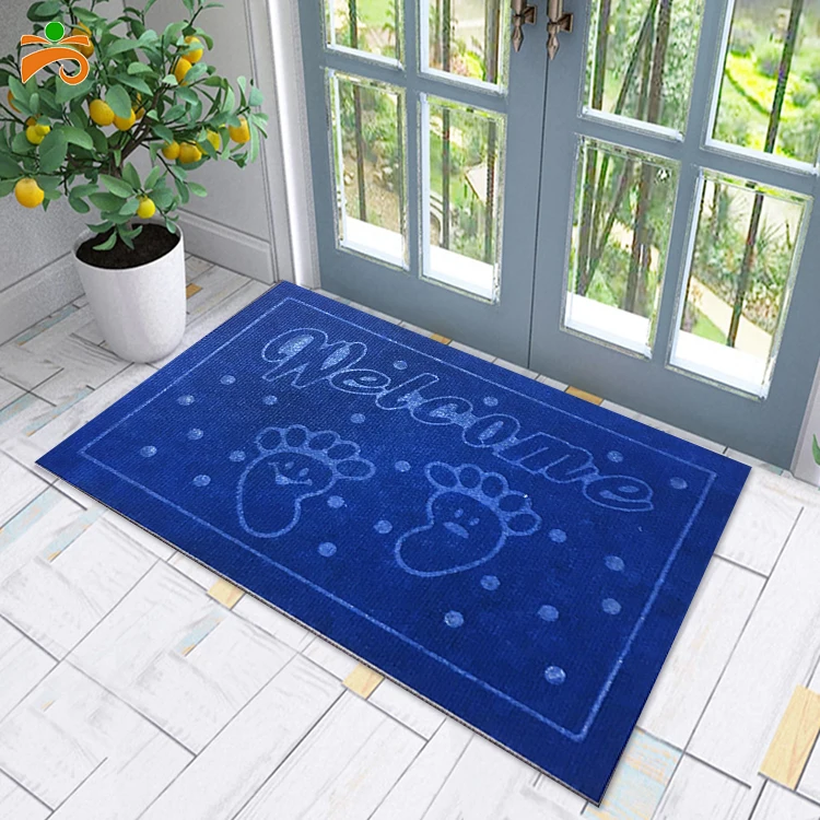 Полиэстер frontdoormat рулон ребристые прочная дверь мат