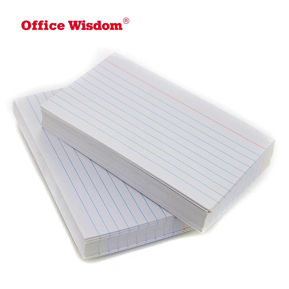 Teacher Office Stationery Lined Brite Ruled Assorted Colors Paper Index Cards, 0.7 Height, 3.1 Wide, 5.1 Length