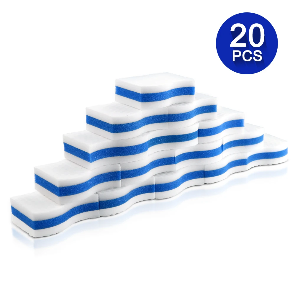 Masthome 20 Pack Multi-Purpose magic Cleaning Sponge for Kitchen, Bathroom, Floor, Baseboard, Shoes