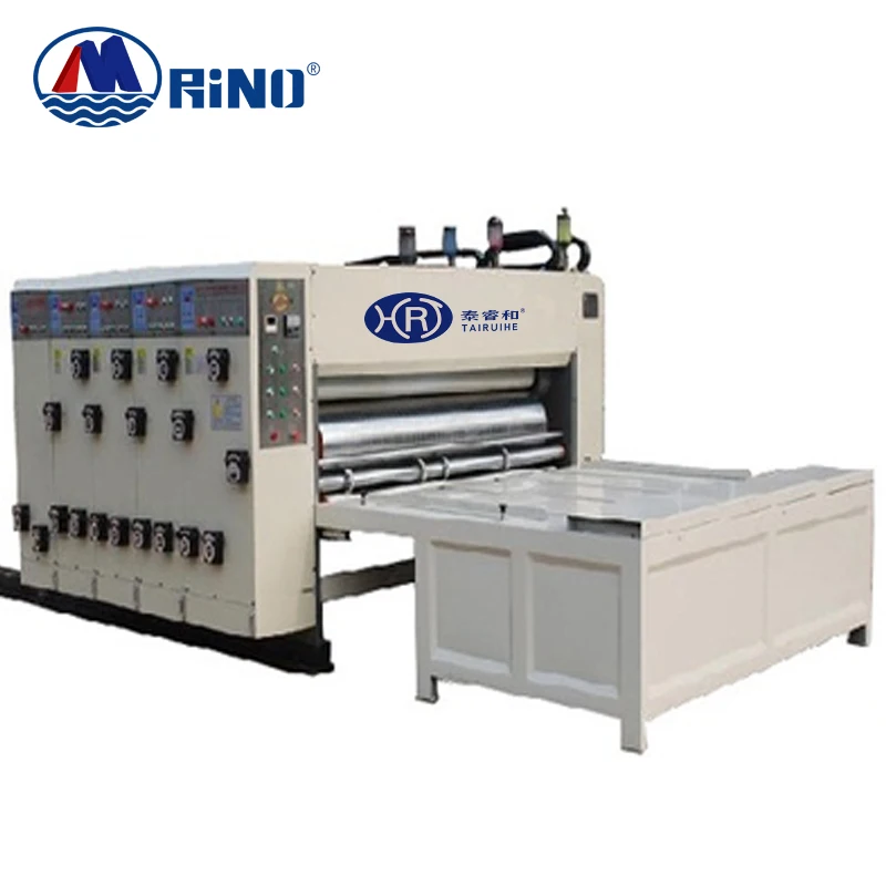 Semi Automatic flexo printing machine for box Printer carton slotting 4 knives