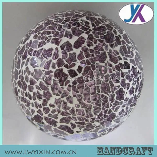 Iridescent Decorative Crackle Glass Balls For Home Decoration