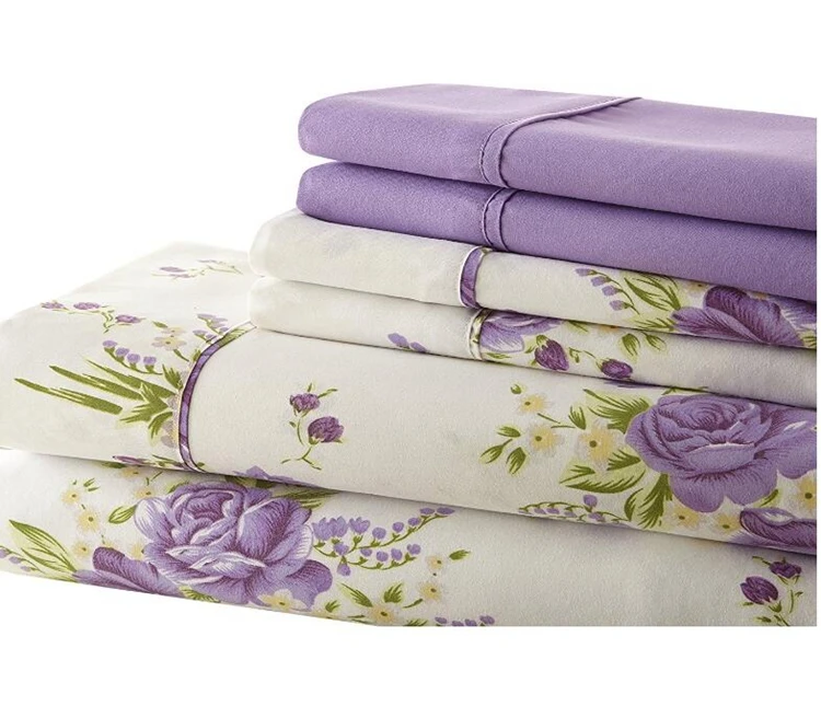 China Factory Supply bella rosa print microfiber bed sheet