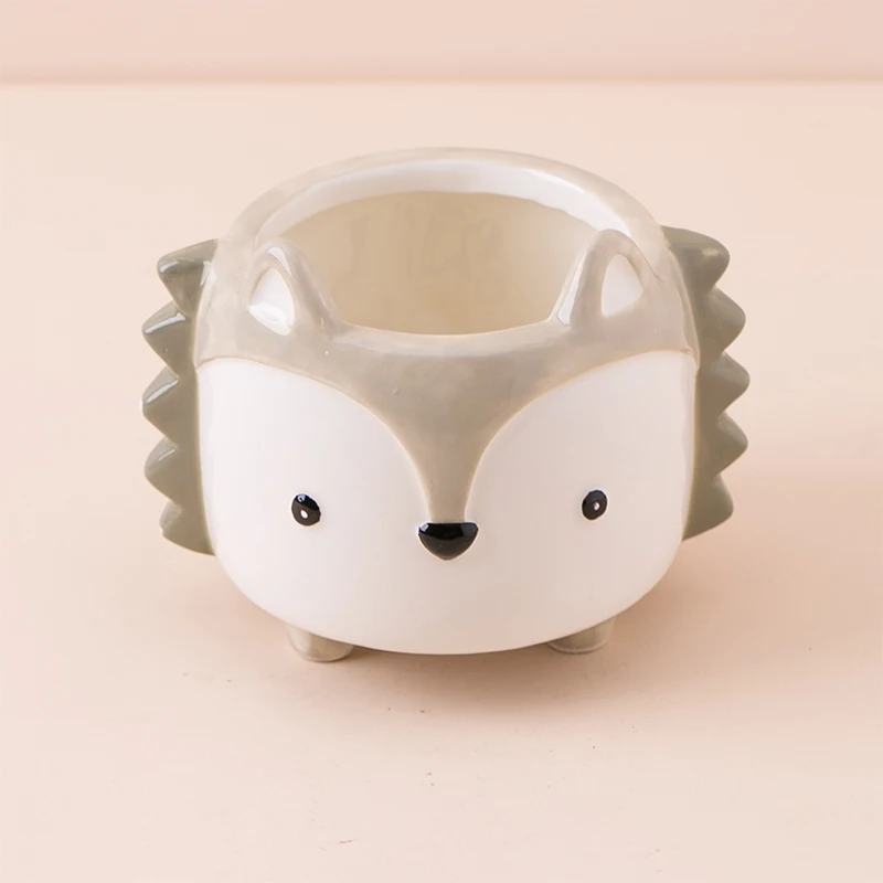 Decorative Cute Small Cheap Ceramic Animal squirrel  Shaped Planter Pot Made In China