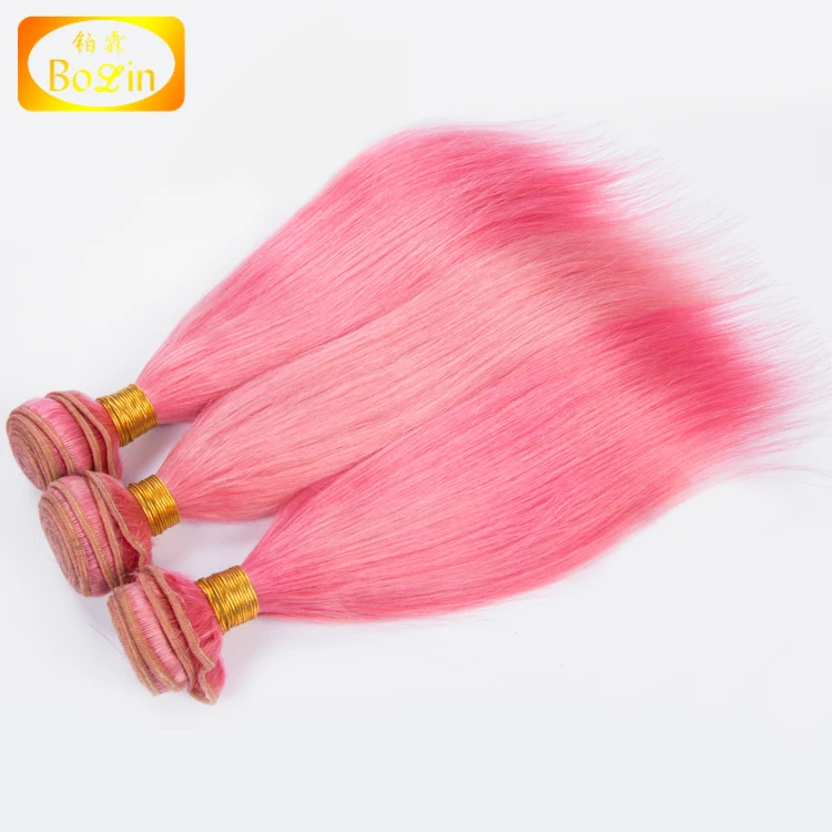 Wholesale Brazilian Cuticle Aligned Hair Bundle With Frontal Pink Color 9A Grade Brazilian Human Hair
