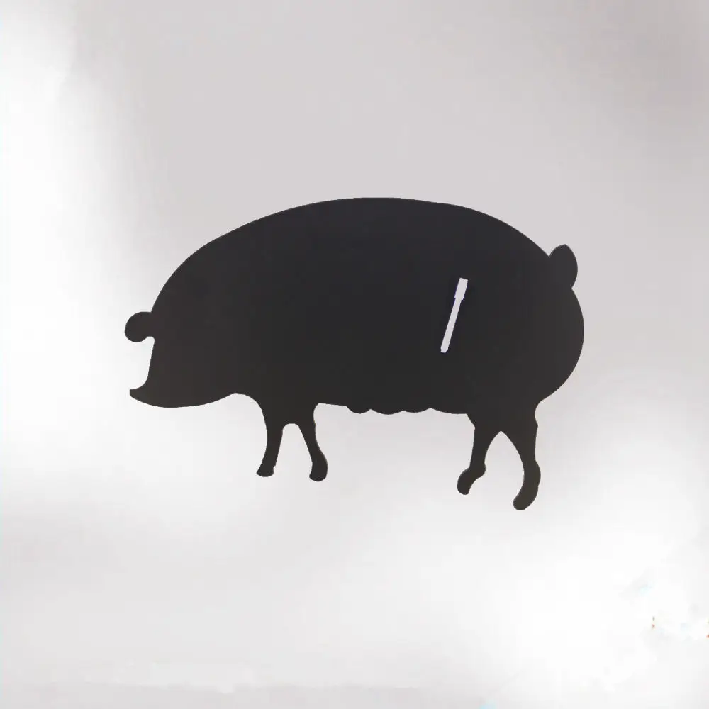Barn Yard Pig Shaped Chalkboard Decorative Chalk Board Wood Sign