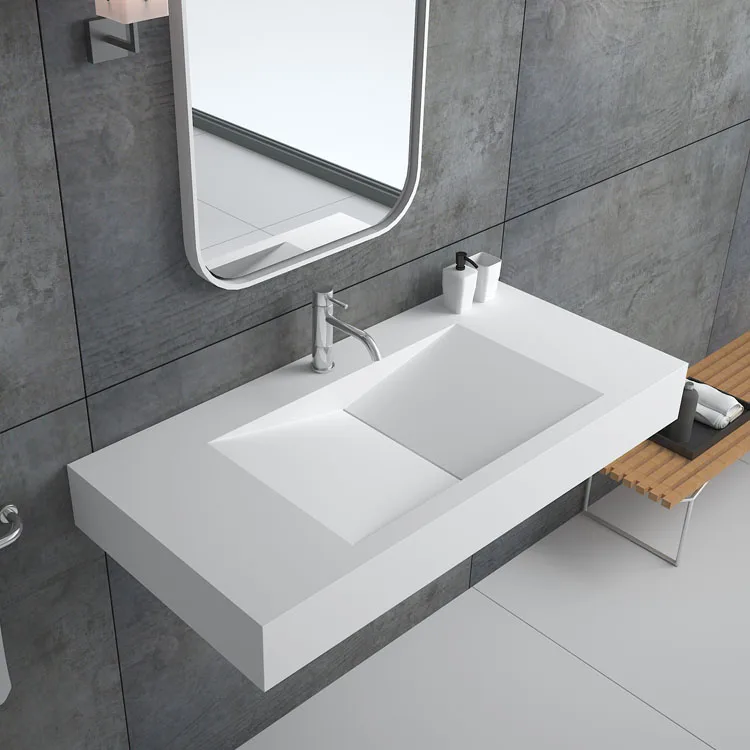 SM-8408 First Quality Basin Stone Resin Lavabo Washroom