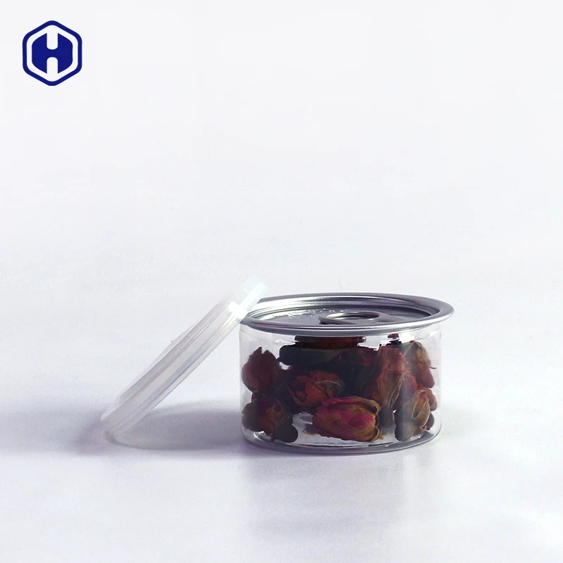 Diameter 64 body height 38 mm 211 easy open ends lid 100ml empty tuna packaging plastic PET can