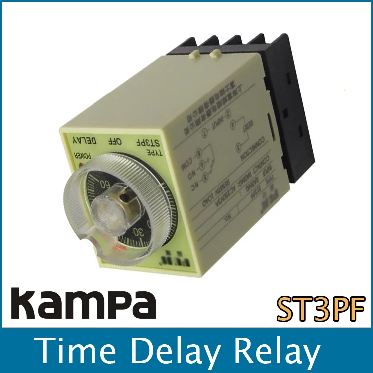 220V AC Power Off Delay Timer Time Relay 10 minutes ST3PF & Base