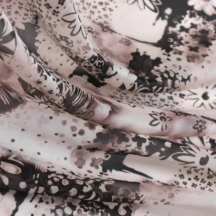 Шелковая ткань с Африканским принтом, шелковая атласная органза 12 мм