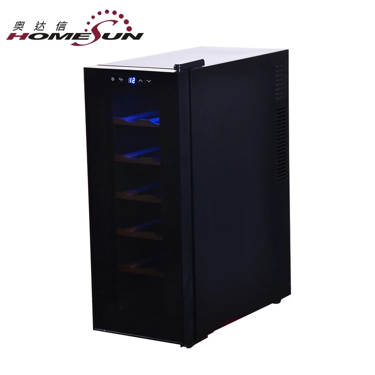 BCW-35 12 Bottles Thermoelectric Wooden Shelves Mini Electronic Wine Cellar