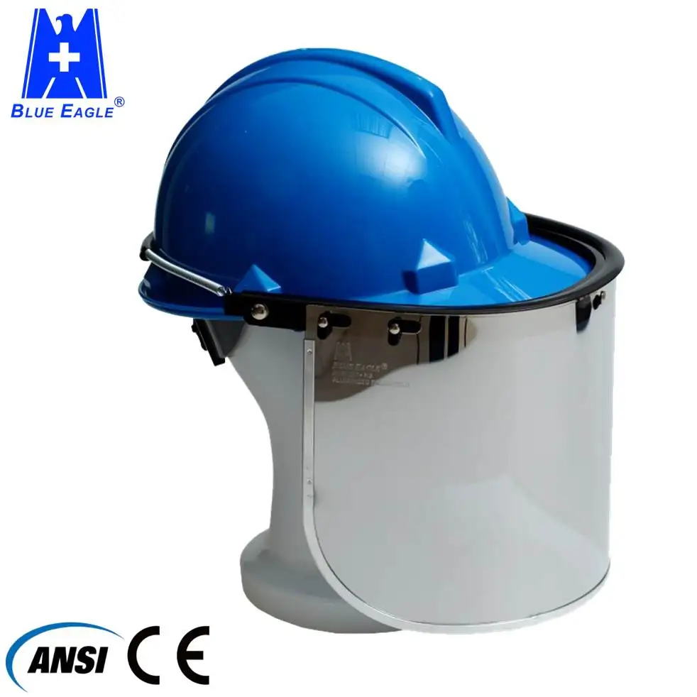 Blue Eagle CE ANSI Z87.1 IR Heat Protection Uv Safety Face Shield Polycarbonate Visor