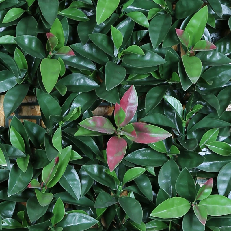 Promotional 50X50cm vertical plastic artificial plant green wall balcony grass leaves mat manufacturer