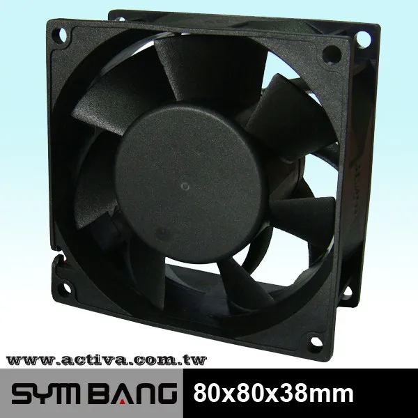80x80x38mm 115 v 230 v 130 CFM прамысловы вентылятар (D8038D-K)