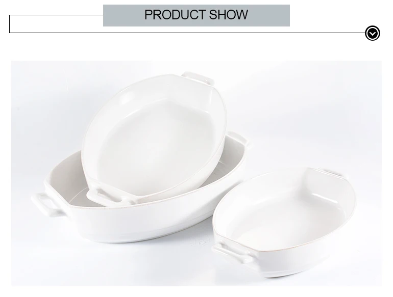 Wholesale Cookware Sets Ceramic Baking Dishes and Pans Sublimation Oven Pan Cakes Rectangular Au Gratin Dishes