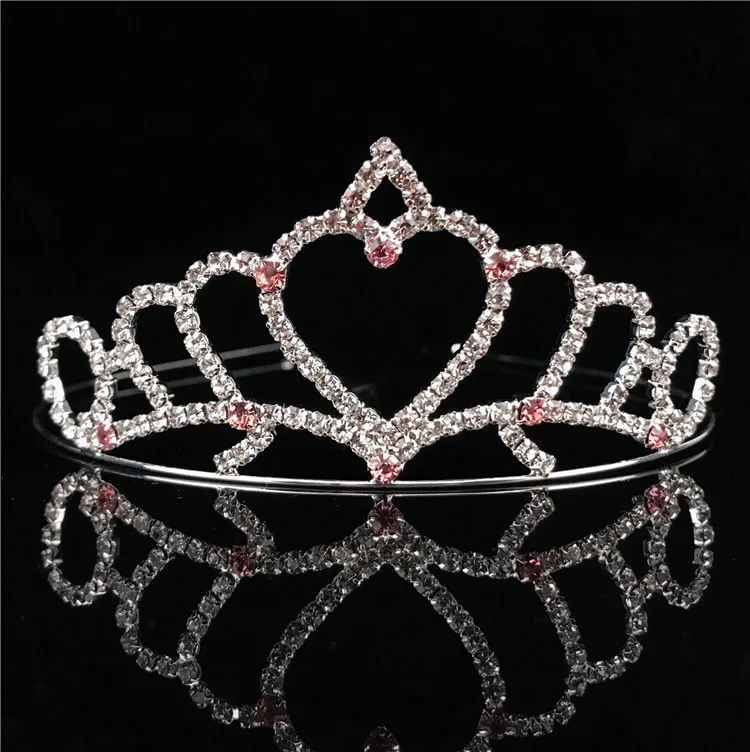 small Custom Crown Rhinestone Pageant Crowns Crystal Girls Tiara