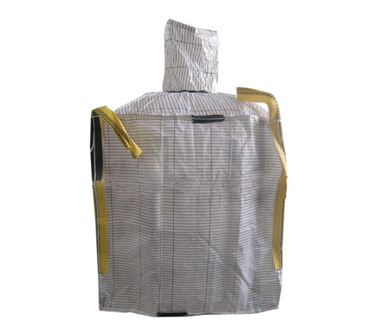 Big size large 1 ton 2000kg jumbo bag FIBC flexible container manufacturers with discharge bottom spout top middle belt