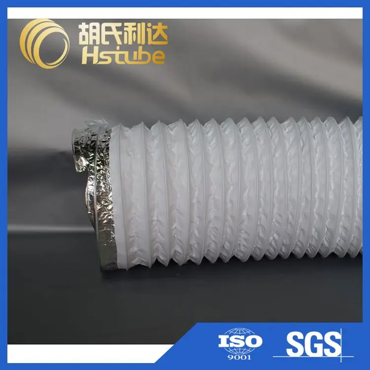 black pvc combi aluminum flexible duct for hvac system return air vent